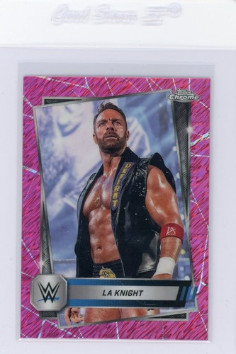 2025 Topps Chrome WWE LA Knight Pink Shimmer #118