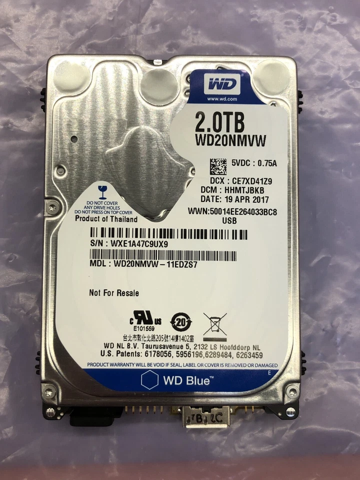 Western Digital WD20NMVW-11EDZS7 2TB USB Hard Drive WXE1 DCM:HHMTJBKB April 2017 - Image 2 of 4