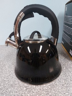 Franwachi Stainless Steel Whistling Kettle 3.0L Black w/Handle (E126)