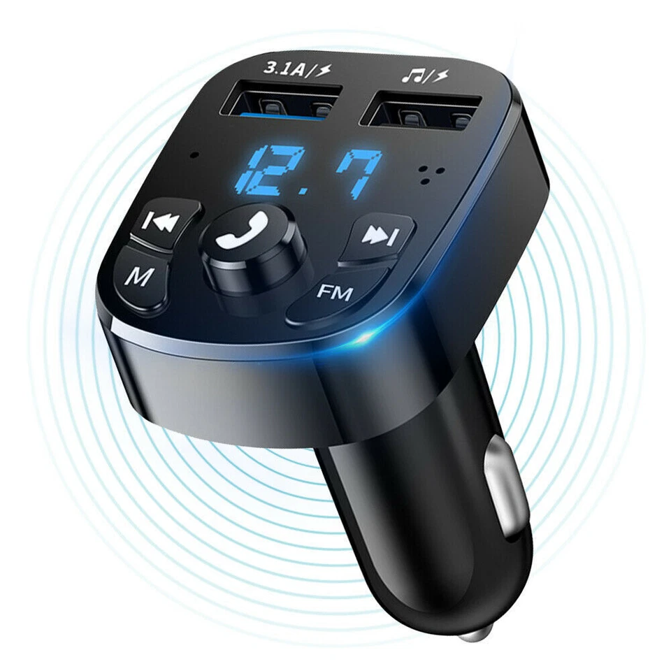 Bluetooth FM Transmitter Auto MP3 Player 2X USB Stick KFZ AUX Zigarettenanzünder - Bild 3 von 4