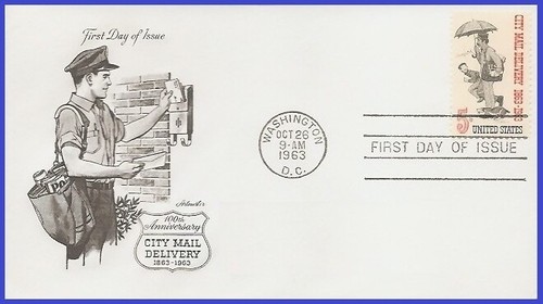 USA3 #1238 U/A ARTMASTER FDC City Mail Delivery - 第 1/1 張圖片