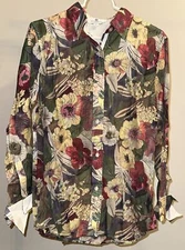 Jean Pierre Klifa Alice’s Garden Parktown Red Long Sleeve -  Size Large