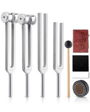 Tuning Forks Healing Set 128Hz 136.1Hz 256Hz 384Hz Sound Therapy Meditation
