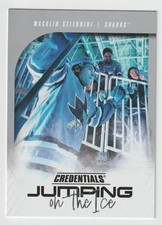 2024-25 Upper Deck Credentials Jumping on the Ice #JIMC Macklin Celebrini