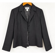 Pendleton 100 Virgin Wool Black Blazer Jacket Size 8 Vintage Classic