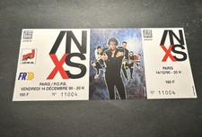 INXS Ticket 1990 Unused Concert - Paris France - 14/12/90 December 14 #11004