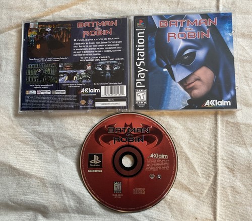 1998 Batman And Robin Sony PlayStation 1 PS1 DC Akklaim Working Complete - Picture 1 of 4