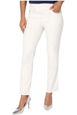 Belle by Kim Gravel Women's Primabelle Twill Ankle Slit Jean Cream