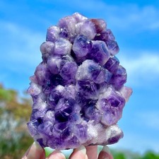 372G Natural Amethyst geode quartz cluster crystal specimen Healing