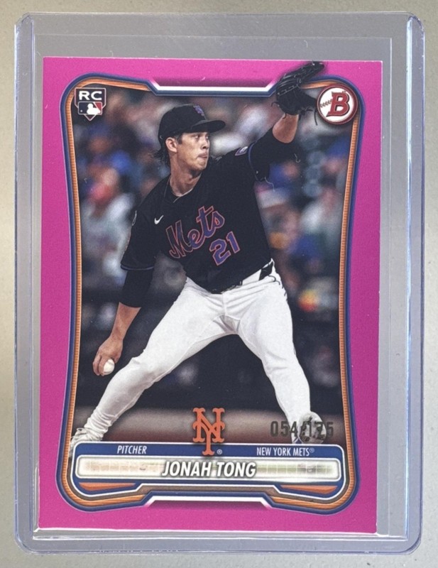 Jonah Tong 2026 Bowman #65 Pink Border Rookie RC /175