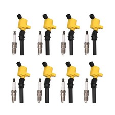 Set of 8 DG508 Ignition Coils and SP479 Spark Plugs For 5.4 V8 1998 1999 2000...