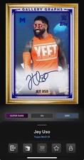 DIGITAL TOPPS WWE SLAM Jey Uso SUPER RARE ULTRAMARINE GALLERY GRAPHS Read
