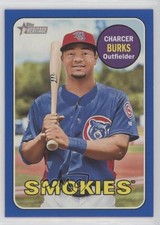 2018 Topps Heritage Minor League Edition Blue 36/99 Charcer Burks #62 01wi