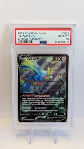 Zacian V TG21/TG30 Swsh10: Astral Radiance Gallery Holo PSA 10 Gem Mint