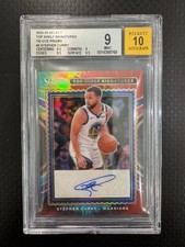 2024-25 Select Top Shelf Signatures TIE-DYE Stephen Curry BGS 9