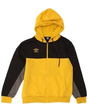 UMBRO Herren Zip Hoodie Pullover XL Schwarz Colourblock Baumwolle DL11