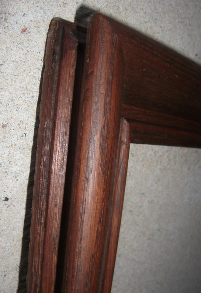 cadre ancien en bois massif de chêne 63 X  46 cm Feuillure 55 X 38 cm - Photo 2/4