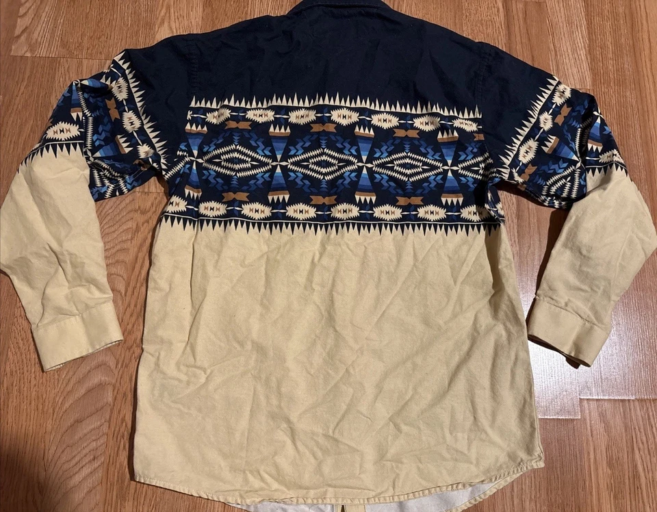 Panhandle® Youth Boy's Aztec Border Snap Up Shirt Long Sleeve XL 18 - Image 3 of 4