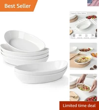 Au Gratin Baking Dishes for Oven Safe, Porcelain Mini Casserole Dish 6pc Set....