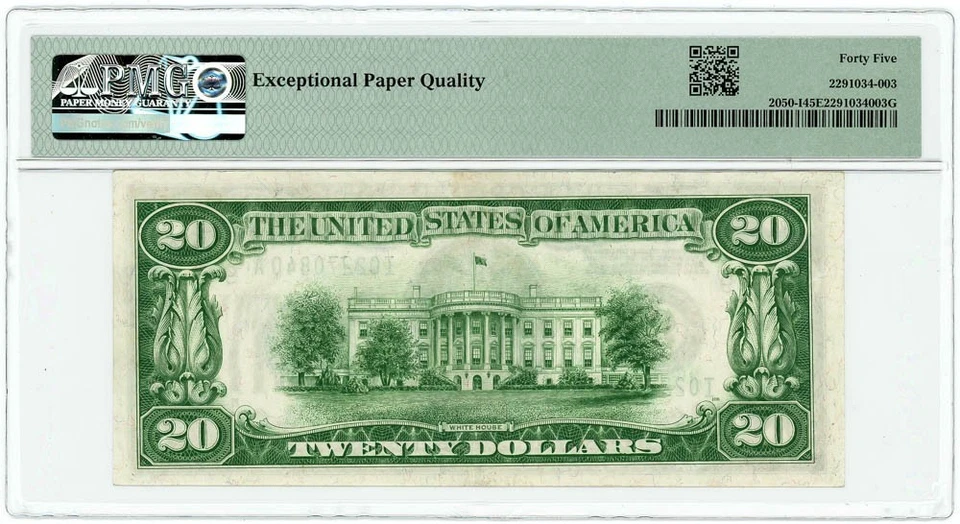 FR.2050-I $20 1928 Federal Reserve Note Minneapolis Ch XF45 EPQ PMG 950222-211 - Image 2 of 3