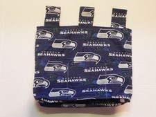SEATTLE SEAHAWKS NFL Walker Storage Tote Bag. Handmade, 4 Pockets