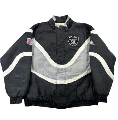 Vintage 90s LA Raiders Apex One NFL Pro Line Puffer Jacket Men s Large Black