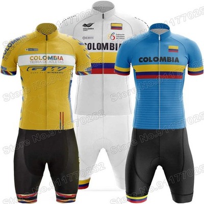 2025 Kolumbien Team Radtrikot Set Sommer Radbekleidung Mountain Road Race