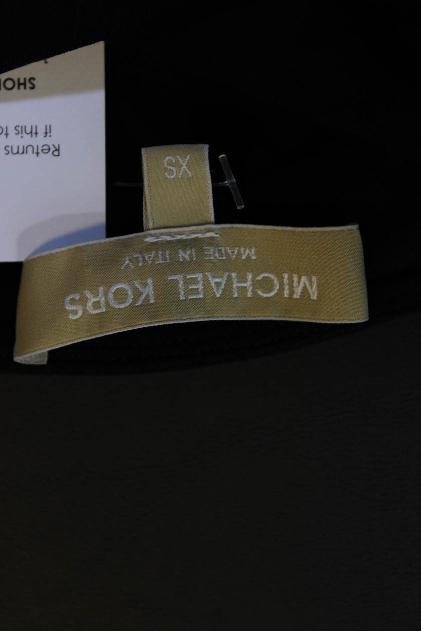 Michael Kors Women's Short Sleeve Cowl Neck Blouse Black Size XS thumbnail 4