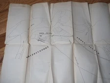 Vintage Map Rock Island, Goose Island, Shipping port