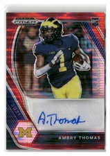 2021 Panini #DPA-AMT Ambry Thomas Draft Picks Autographs Red Pulsar #/15