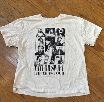 Taylor Swift The Eras Tour T-Shirt Size X-LARGE Official Concert Merch Beige