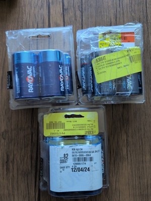 Rayovac High Energy D Batteries 12 Count 3x 4-Pack Alkaline Fresh Stock New