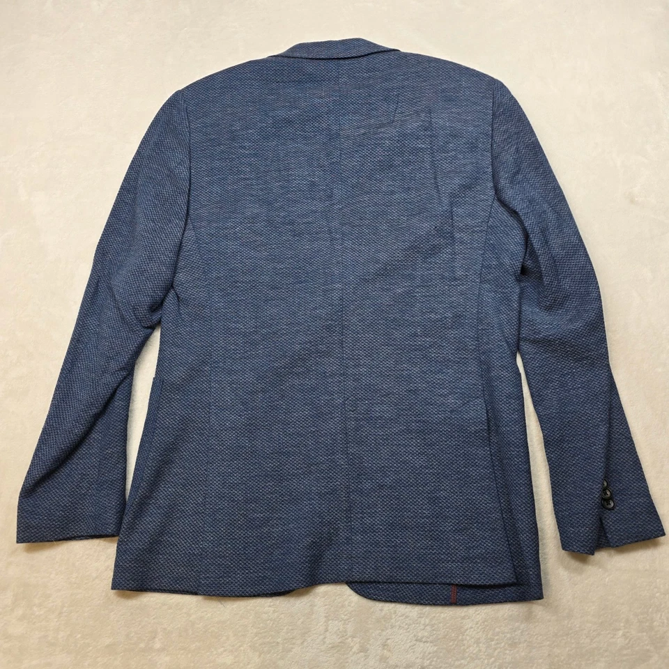 Rodd & Gunn Sport Coat Mens Medium Blue Texture Blazer Jacket Sports Fit Italy - Image 3 of 4