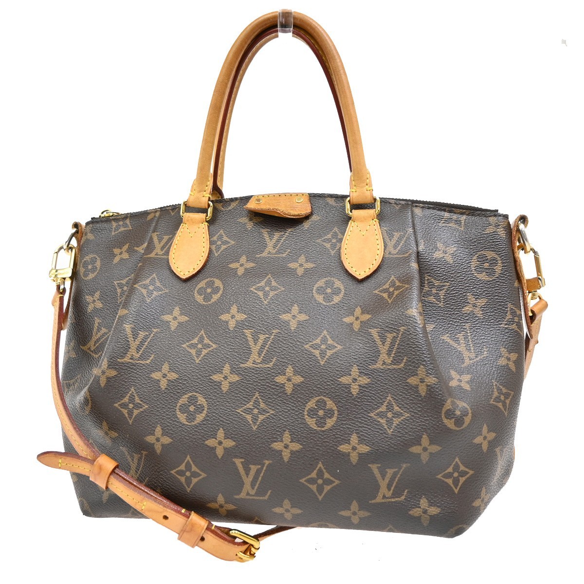 LOUIS VUITTON Turenne PM 2Way Hand Bag Monogram Leather Brown