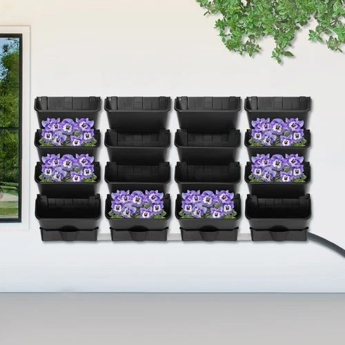 Hanging Vertical Wall Mounted Plant Bag for Garden Vertical Garden Planter Black - Image 2 of 4