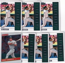 LOT (7) OAKLAND ATHLETICS MLB BASEBALL JOSE CANSECO RICKEY HENDERSON - 815