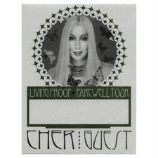 Cher 2002 Living Proof Concert Tour Guest Backstage Pass