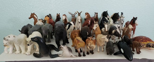 Schleich, Terra by Battat, Blip Toys Animal lot of 45