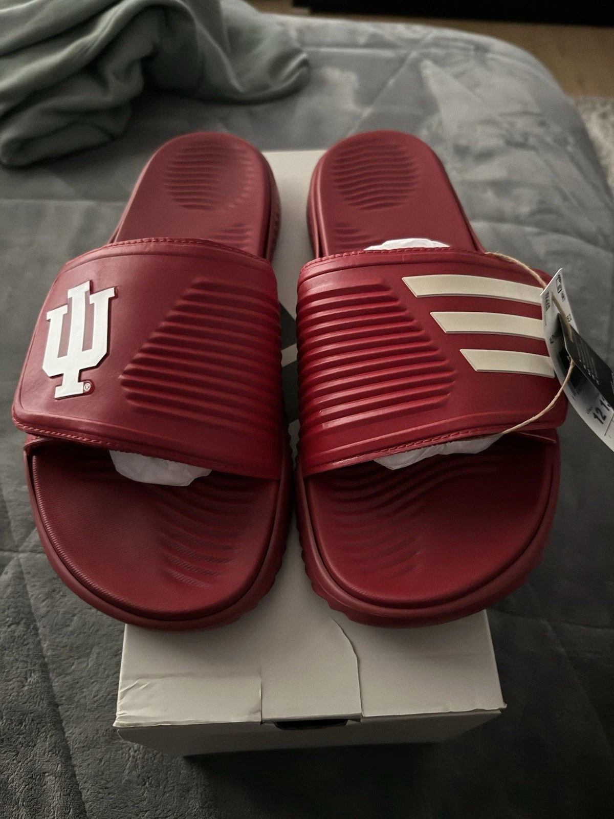 Sandali Adidas Alphabounce 2.0 Slides NCAA Indiana Hoosiers JI2520 rossi taglia 13