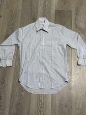 Givenchy Gentlemen Long Sleeve Dress Shirt Mens 15.5 - 39 Light Blue Pinstripe