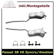 Endschalldämpfer Set für VW Passat 3B Syncro / 4motion 2.8 V6 Auspuff Endtopf