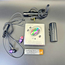 Sony Walkman MZ-E505 Silver Portable MD Player Remote Accessories TESTED JAPAN
