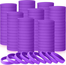 100 Pcs Silicone Rubber Wristbands Rubber Wristband Bracelet Bands for Silico...