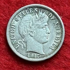 1911 Barber Dime AU About Uncirculated Lots of Luster 90% Silver Philadelphia