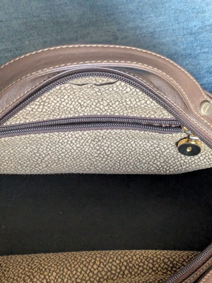 Borbonese Handbag Quail Pattern Round Style - image 9