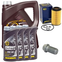 MotoröL Filter Set Mannol 5W30 C4 API 9 Liter + Schraube FüR Mercedes Vito W639