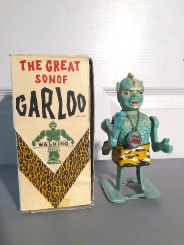 60's SON OF GARLOO Wind-Up Tin Toy MARX w/Repo Box FIX UP/REPAIR Monster Robot