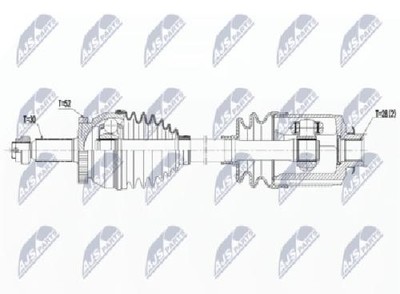 Genuine NTY Drive Shaft NPW-HY-563 for Hyundai