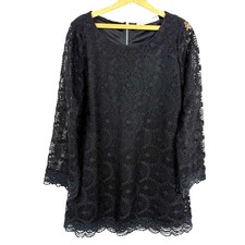 Liberty Love Women Lace Overlay Dress Large Dark Romantic Moody Fairy Grunge
