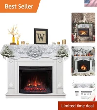 Mantle Scarf 70 x 17 Inch, Christmas Tree Winter Forest Trees Snowflake Firep...